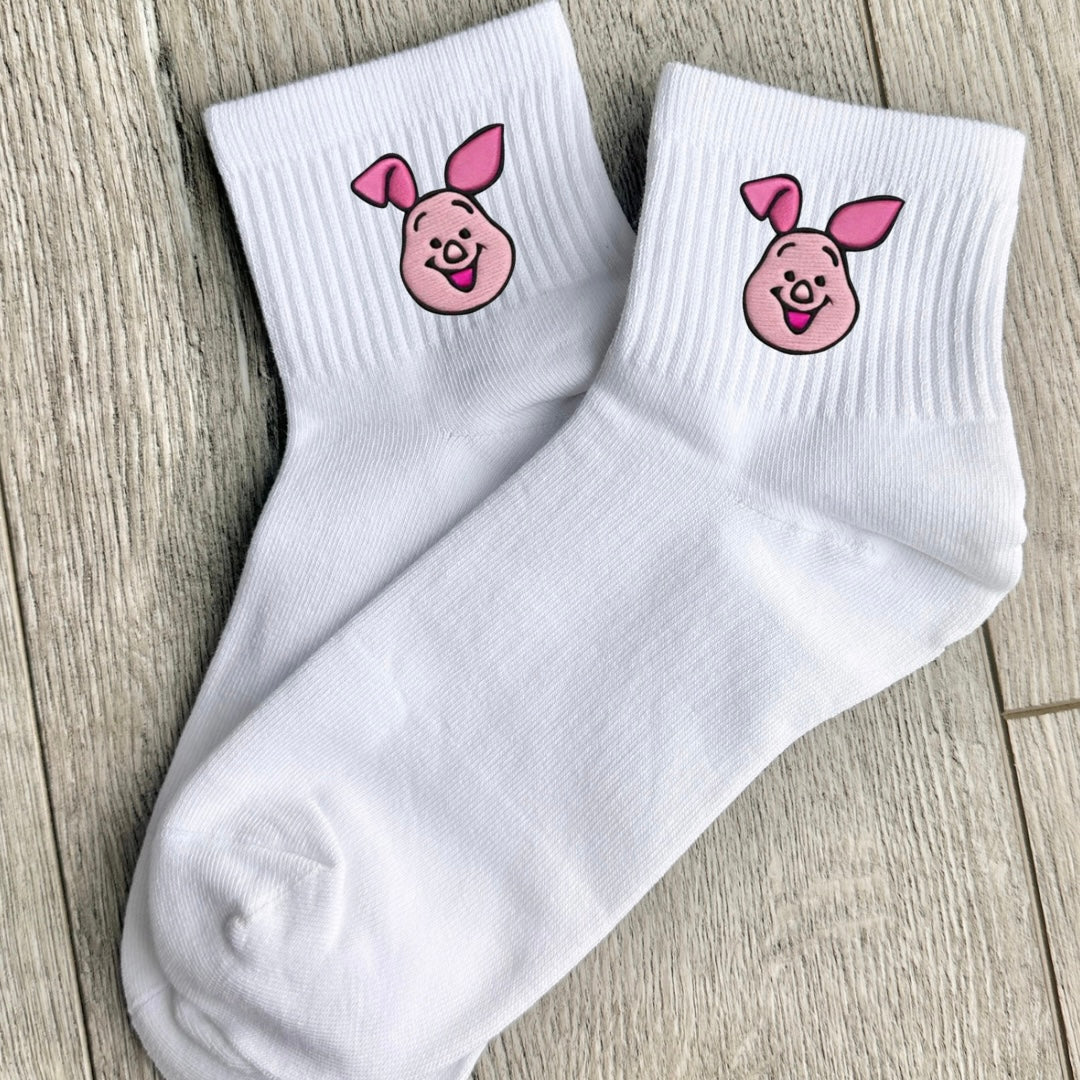 Embroidered Piglet socks