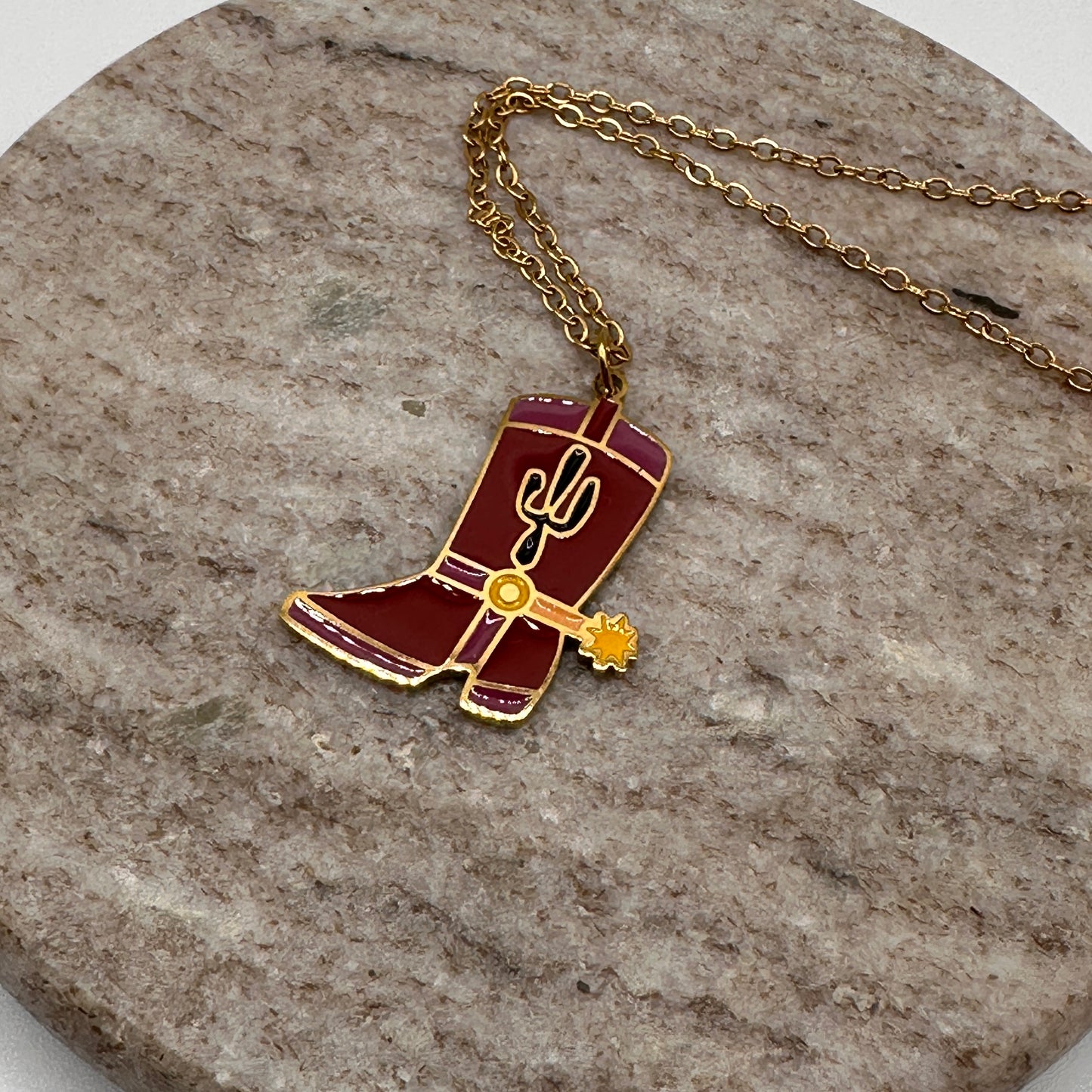 Boot charm necklace