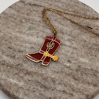 Boot charm necklace