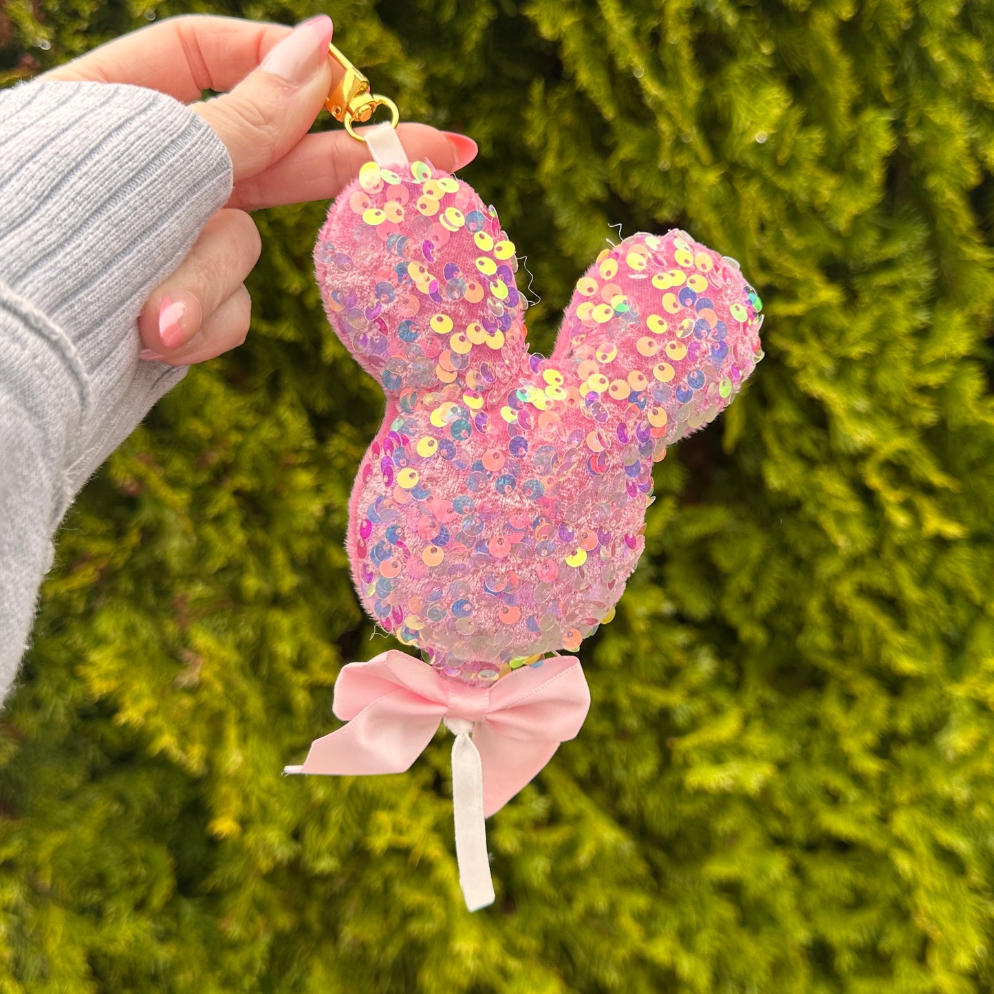 Sequin Mouse Balloon bag charm