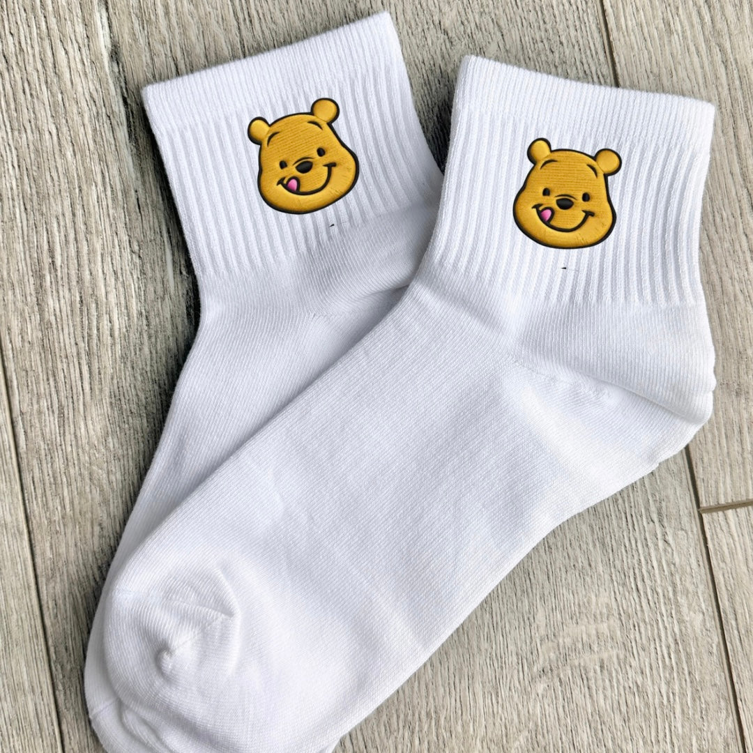 Embroidered Pooh socks