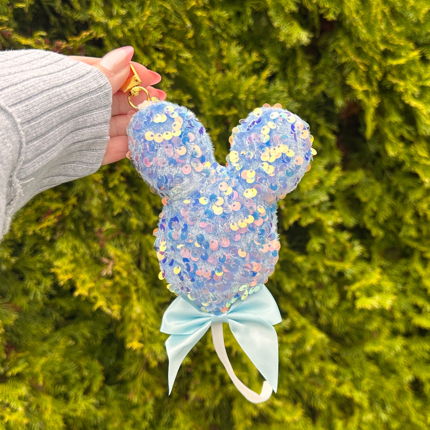 Sequin Mouse Balloon bag charm