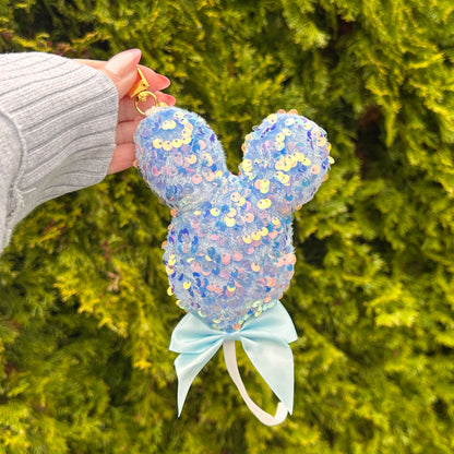 Sequin Mouse Balloon bag charm