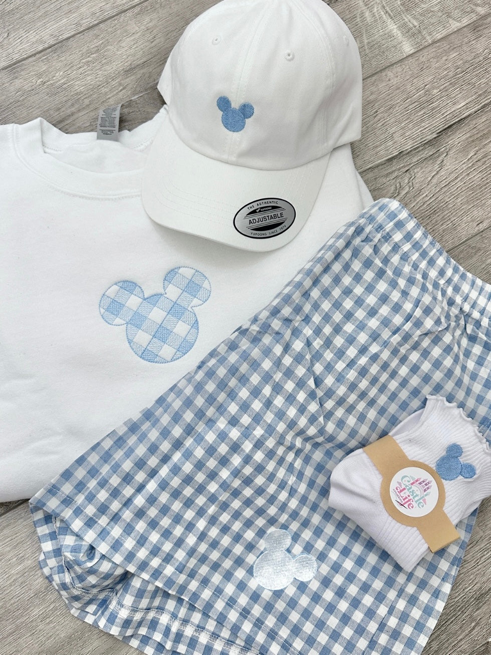 Mouse gingham SWEATSHIRT bundle