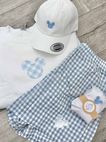 Mouse gingham SWEATSHIRT bundle