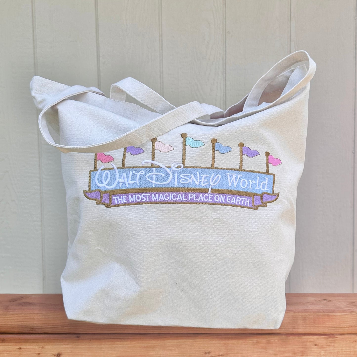 DisneyWorld Embroidered canvas tote