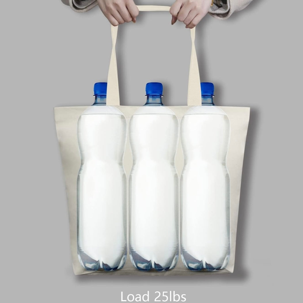 Embroidered canvas tote