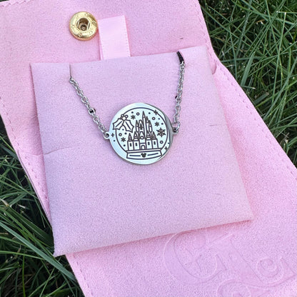 Castle Snow globe Necklace