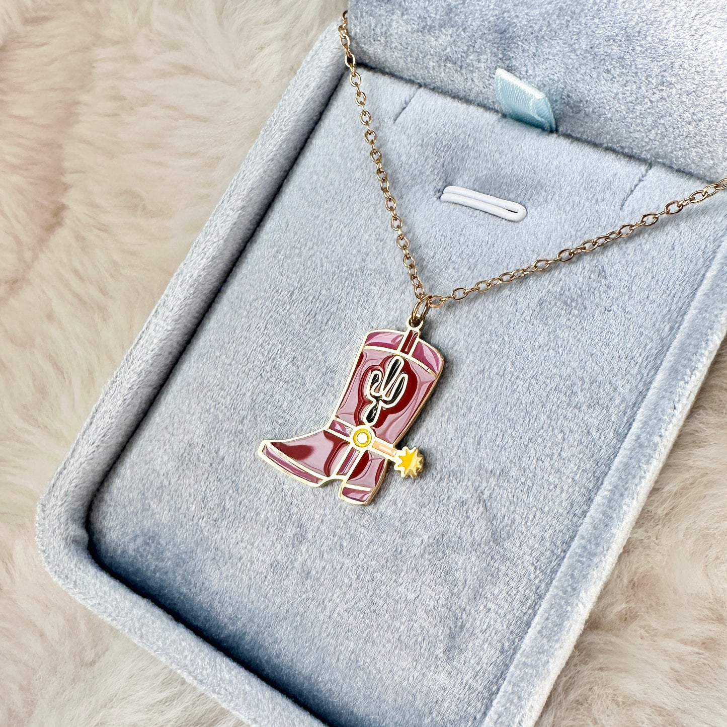 Boot charm necklace