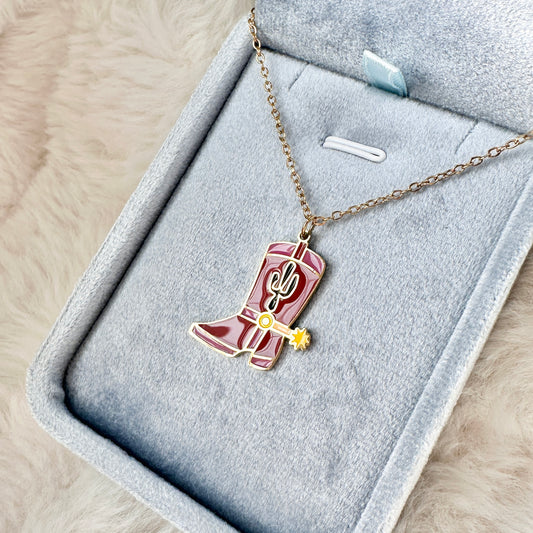 Boot charm necklace