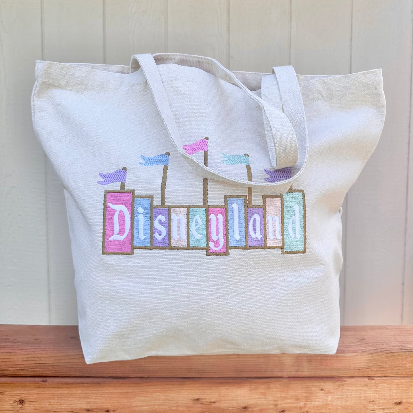 Disneyland Embroidered canvas tote