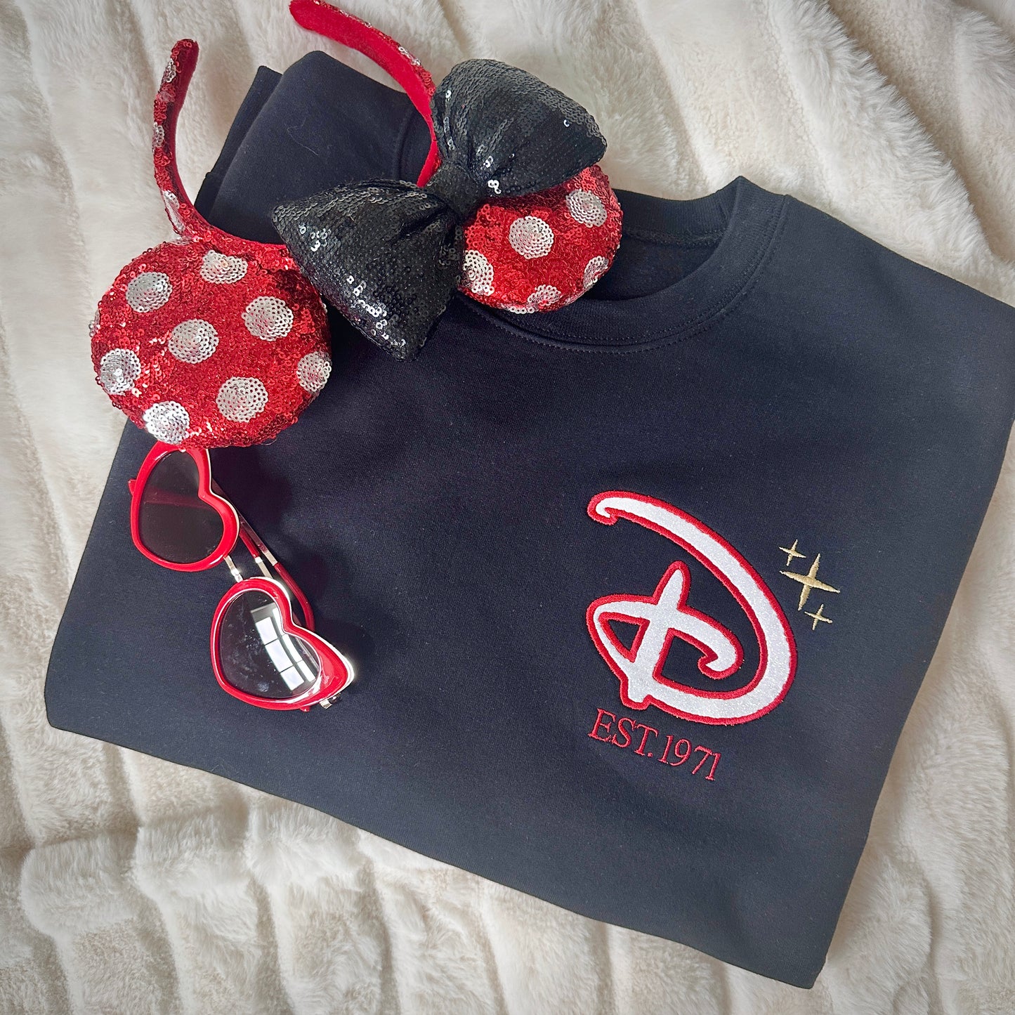 Disneyland or Disney World embroidered sweater, tee or tank top