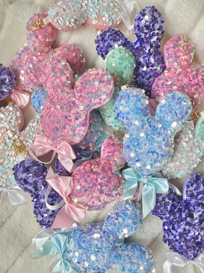 Sequin Mouse Balloon bag charm