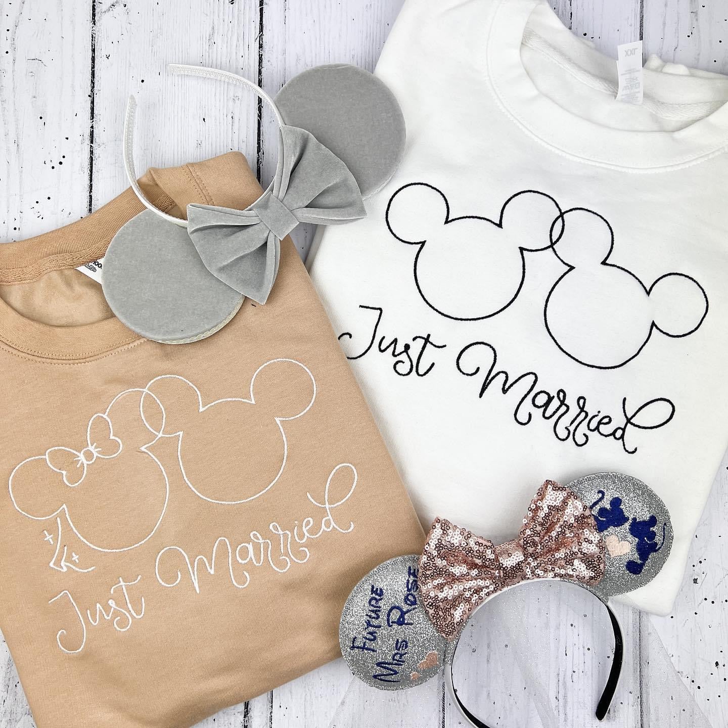 Just Married Mickey and Minnie