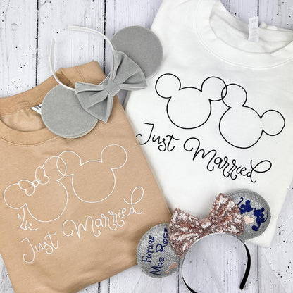 Just Married Mickey and Minnie
