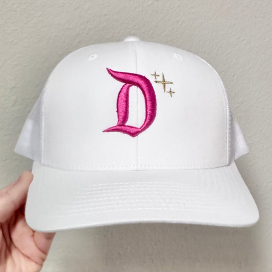 DL or DW “D” hat (pink)