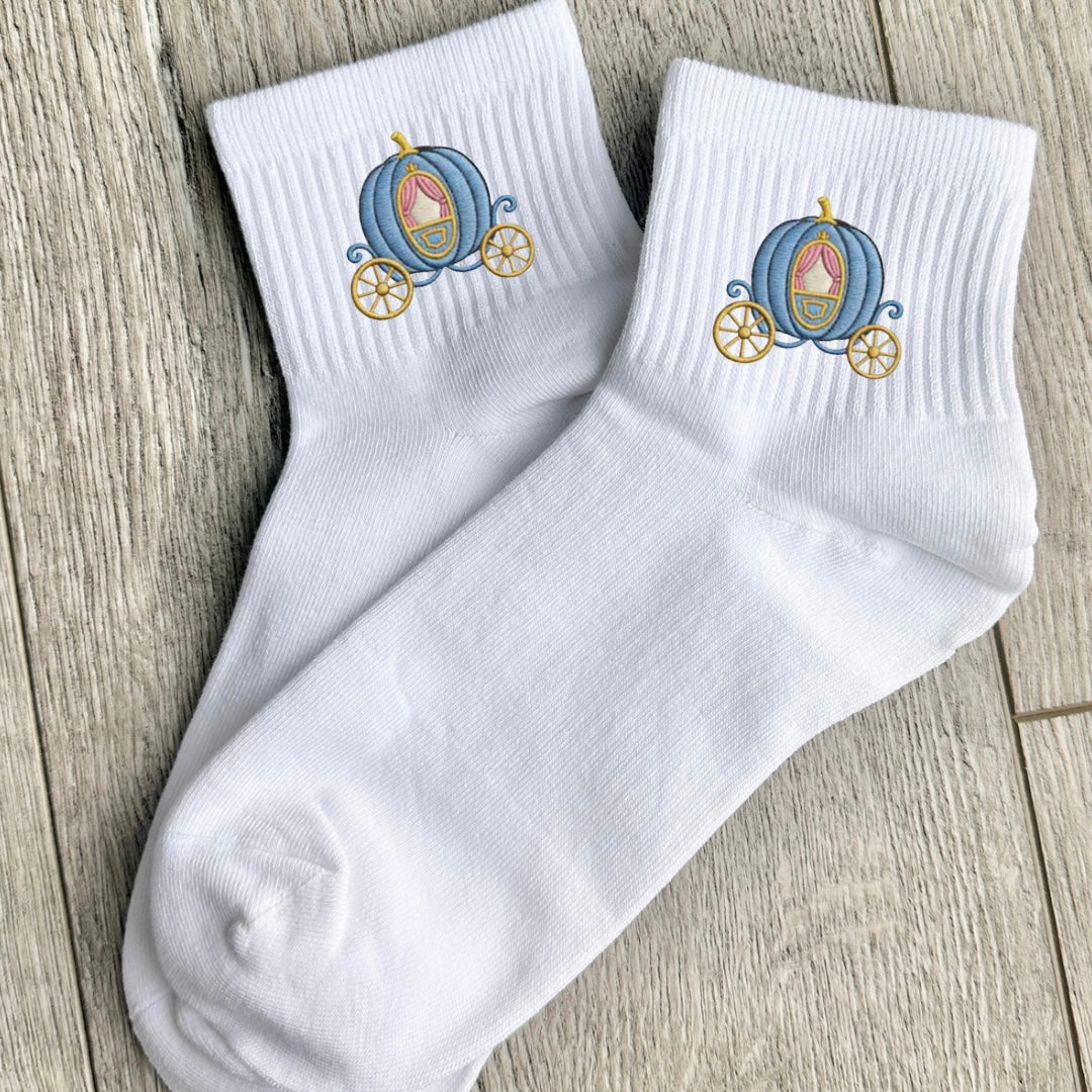 Embroidered carriage socks
