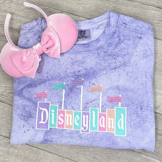 Spring/Summer tie dye Disneyland sign